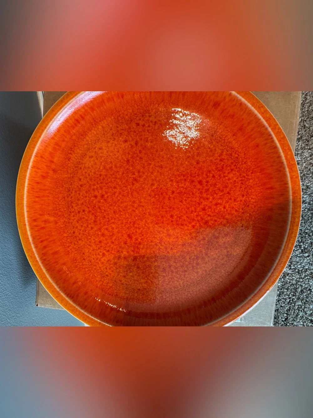 Williams Sonoma Orange Dinner Plate